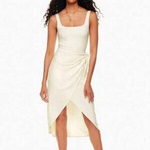 Aritzia Saturn Midi Dress in Light Birch, XL